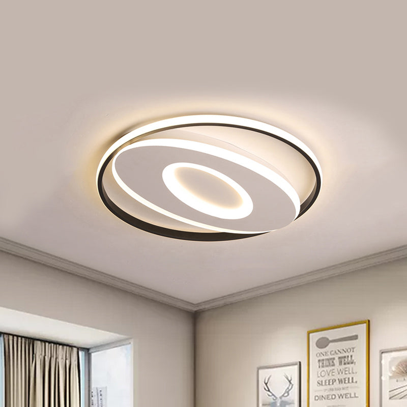 16"/19.5"/23.5" Oval Flush Mount Lights Modern Acrylic Unique Ceiling Light Fixture in Warm/White Clearhalo 'Ceiling Lights' 'Close To Ceiling Lights' 'Close to ceiling' 'Flush mount' Lighting' 418138