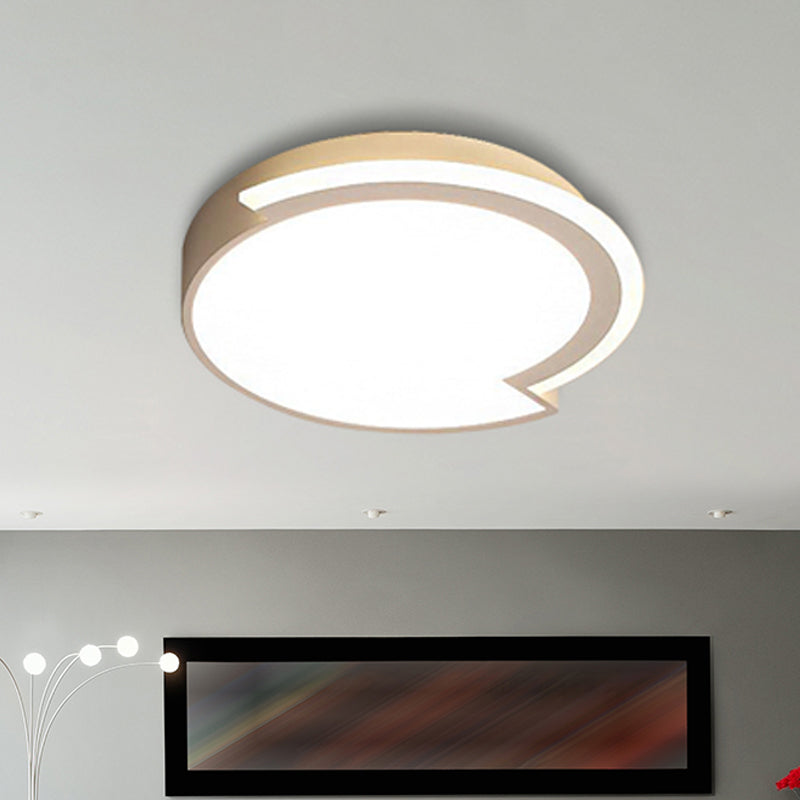 16"/19.5"/23.5" Round Flushmount Ceiling Fixture Modern White Acrylic Ceiling Fixture in Warm/White Clearhalo 'Ceiling Lights' 'Close To Ceiling Lights' 'Close to ceiling' 'Flush mount' Lighting' 420688