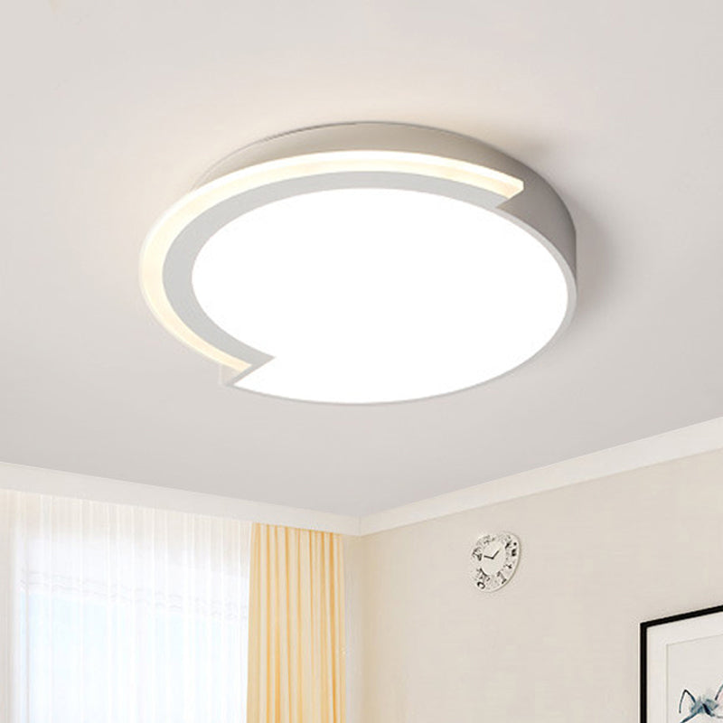 16"/19.5"/23.5" Round Flushmount Ceiling Fixture Modern White Acrylic Ceiling Fixture in Warm/White Clearhalo 'Ceiling Lights' 'Close To Ceiling Lights' 'Close to ceiling' 'Flush mount' Lighting' 420689