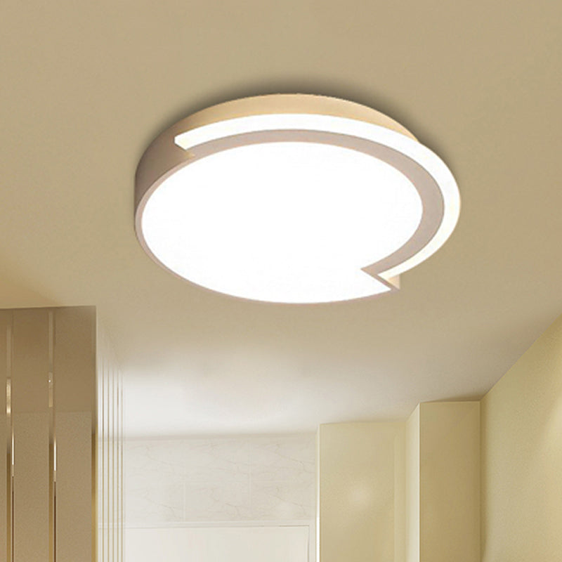 16"/19.5"/23.5" Round Flushmount Ceiling Fixture Modern White Acrylic Ceiling Fixture in Warm/White Clearhalo 'Ceiling Lights' 'Close To Ceiling Lights' 'Close to ceiling' 'Flush mount' Lighting' 420690