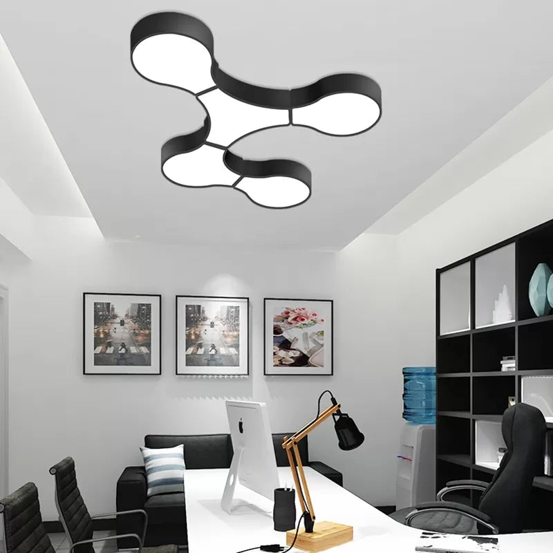 Metal and Acrylic Ceiling Mount Light Modern Style LED Ceiling Lamp for Living Room Clearhalo 'Ceiling Lights' 'Close To Ceiling Lights' 'Close to ceiling' 'Flush mount' Lighting' 42427