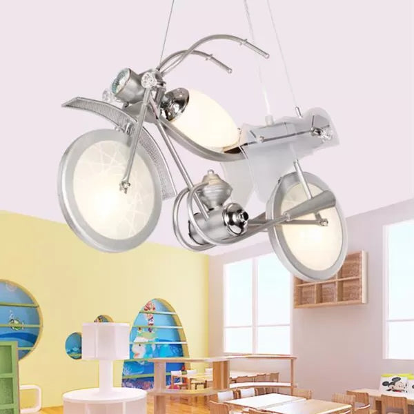 Monochrome Bicycle Pendant Light Modern Stylish Metal Hanging Light for Shop White A Clearhalo 'Ceiling Lights' 'Chandeliers' Lighting' options 42659_f8e4b9a2-fd0e-4c1d-8d5e-25bc1b37ea14