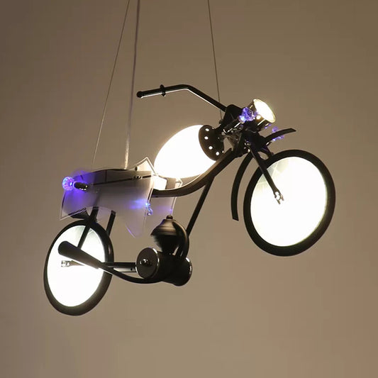 Monochrome Bicycle Pendant Light Modern Stylish Metal Hanging Light for Shop Clearhalo 'Ceiling Lights' 'Chandeliers' Lighting' options 42664