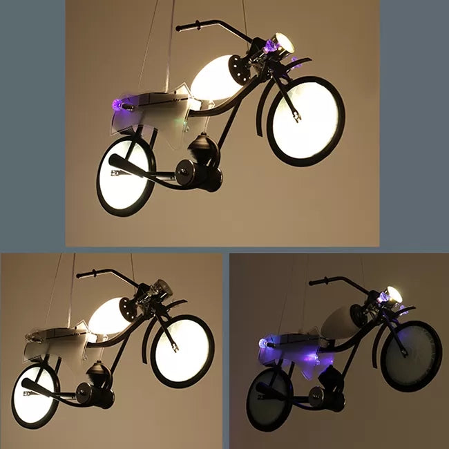 Monochrome Bicycle Pendant Light Modern Stylish Metal Hanging Light for Shop Clearhalo 'Ceiling Lights' 'Chandeliers' Lighting' options 42665
