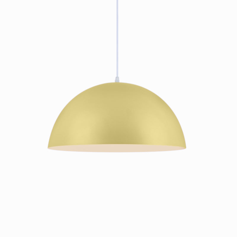 Nordic Style Bowl Pendant Lighting 1 Light Aluminum Suspended Light in Pink/Yellow for Living Room Clearhalo 'Ceiling Lights' 'Modern Pendants' 'Modern' 'Pendant Lights' 'Pendants' Lighting' 43023