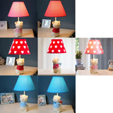 One Light Tapered Shade Desk Light with Bear Cartoon Fabric Reading Light for Bedside Table Clearhalo 'Lamps' 'Table Lamps' Lighting' 43597