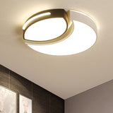 LED Flush Mount Bedroom with Circular Acrylic Shade Black and White Ceiling Flush in Warm/White, 16"/19.5"/23.5" Dia Clearhalo 'Ceiling Lights' 'Close To Ceiling Lights' 'Close to ceiling' 'Flush mount' Lighting' 438547