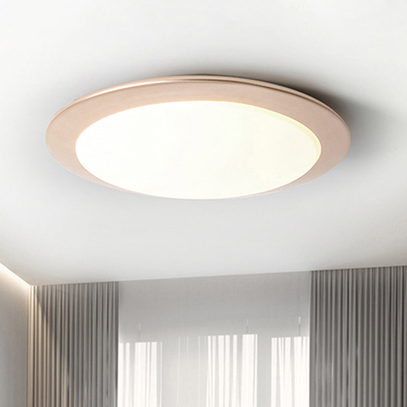 Flying Saucer Flush Ceiling Light Nordic Acrylic Gold/Silver 16"/20" Dia Integrated LED Ceiling Lamp for Bedroom Clearhalo 'Ceiling Lights' 'Close To Ceiling Lights' 'Close to ceiling' 'Flush mount' Lighting' 438564