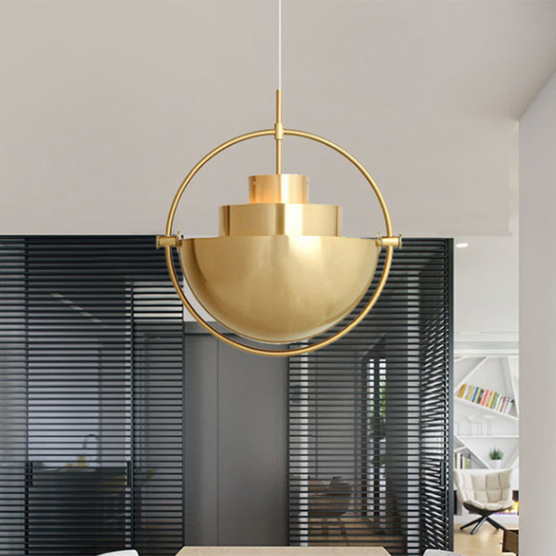 Metal Rotated Pendant Lighting in Modern Style 1 Light Black/White/Gold Hanging Light Clearhalo 'Ceiling Lights' 'Modern Pendants' 'Modern' 'Pendant Lights' 'Pendants' Lighting' 438995