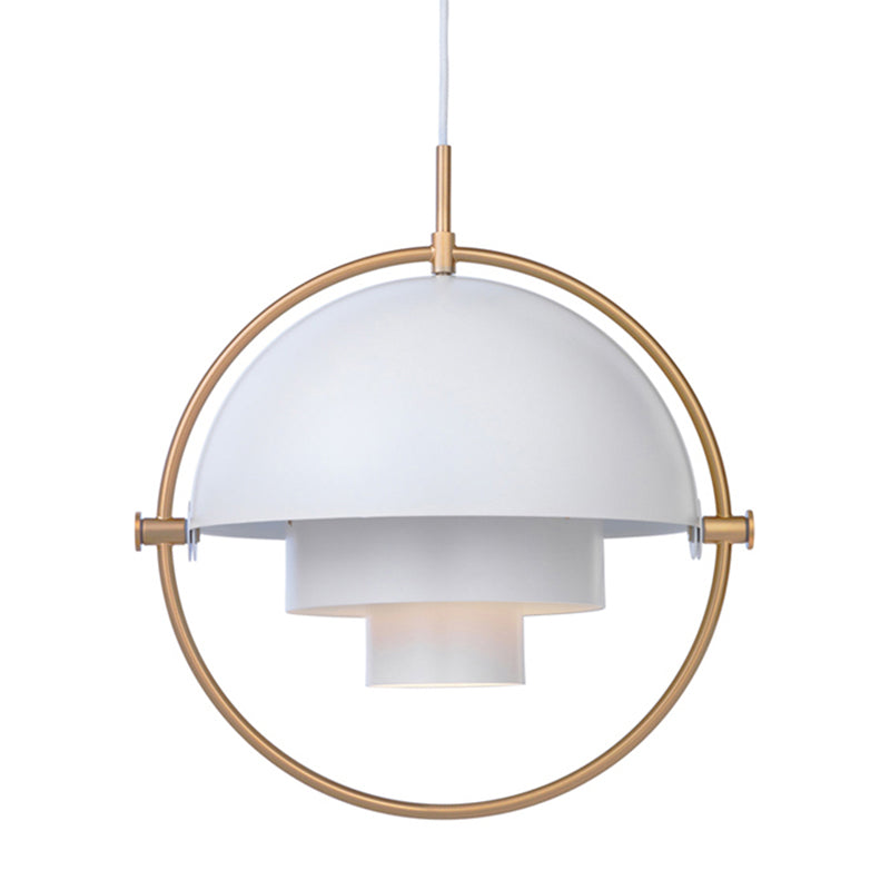 Metal Rotated Pendant Lighting in Modern Style 1 Light Black/White/Gold Hanging Light Clearhalo 'Ceiling Lights' 'Modern Pendants' 'Modern' 'Pendant Lights' 'Pendants' Lighting' 438999