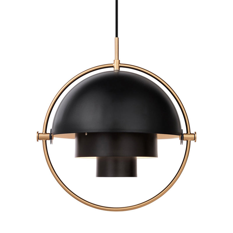 Metal Rotated Pendant Lighting in Modern Style 1 Light Black/White/Gold Hanging Light Clearhalo 'Ceiling Lights' 'Modern Pendants' 'Modern' 'Pendant Lights' 'Pendants' Lighting' 439001