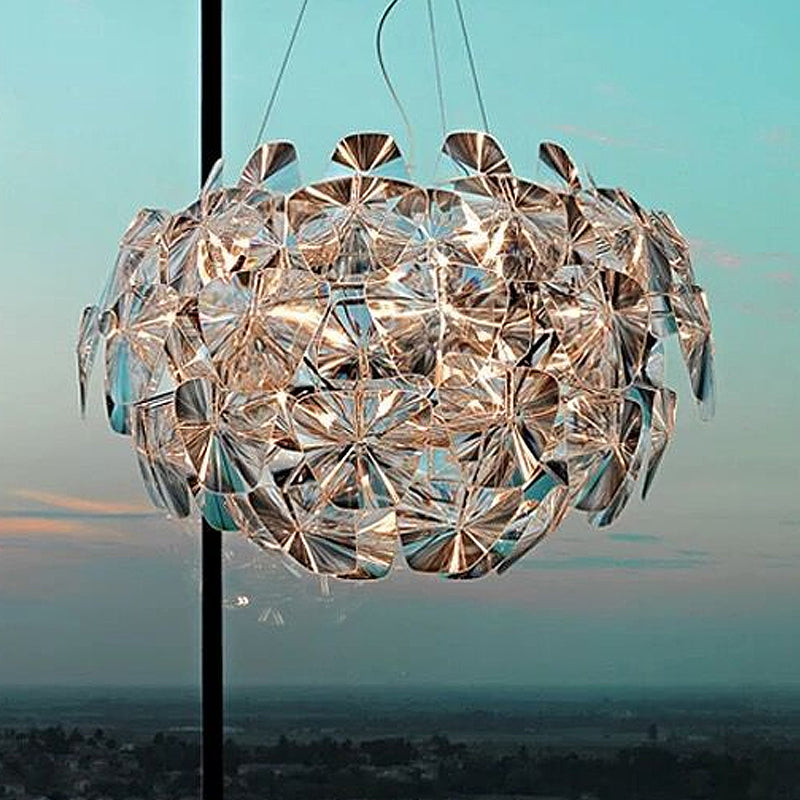 Globe Acrylic Pendant Lighting Fixture Modern 24"/28.5"/43" Wide 1 Light Clear Ceiling Suspension Lamp Clear 43" Clearhalo 'Ceiling Lights' 'Modern Pendants' 'Modern' 'Pendant Lights' 'Pendants' Lighting' 439007