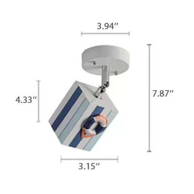 Rotatable Rectangle Gallery Ceiling Mount Light Metal Contemporary High Bright Spot Light Clearhalo 'Ceiling Lights' 'Close To Ceiling Lights' 'Close to ceiling' 'Semi-flushmount' Lighting' 44544