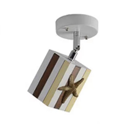 Rotatable Rectangle Gallery Ceiling Mount Light Metal Contemporary High Bright Spot Light Blue B Clearhalo 'Ceiling Lights' 'Close To Ceiling Lights' 'Close to ceiling' 'Semi-flushmount' Lighting' 44546