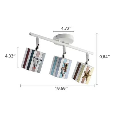 Rotatable Rectangle Gallery Ceiling Mount Light Metal Contemporary High Bright Spot Light Clearhalo 'Ceiling Lights' 'Close To Ceiling Lights' 'Close to ceiling' 'Semi-flushmount' Lighting' 44555