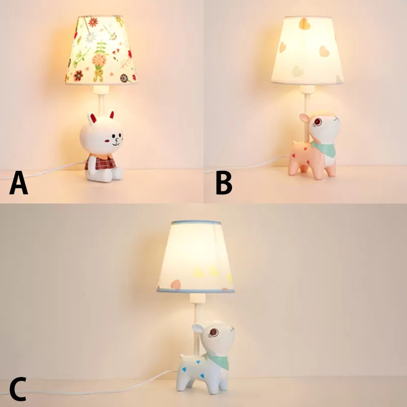 Cartoon Animal Desk Light Resin LED Reading Light with Tapered Shade for Child Bedroom Clearhalo 'Lamps' 'Table Lamps' Lighting' 45039