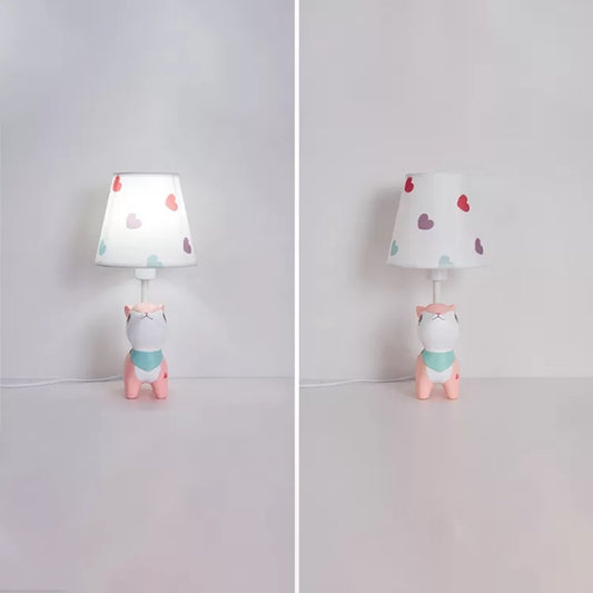 Cartoon Animal Desk Light Resin LED Reading Light with Tapered Shade for Child Bedroom Clearhalo 'Lamps' 'Table Lamps' Lighting' 45043