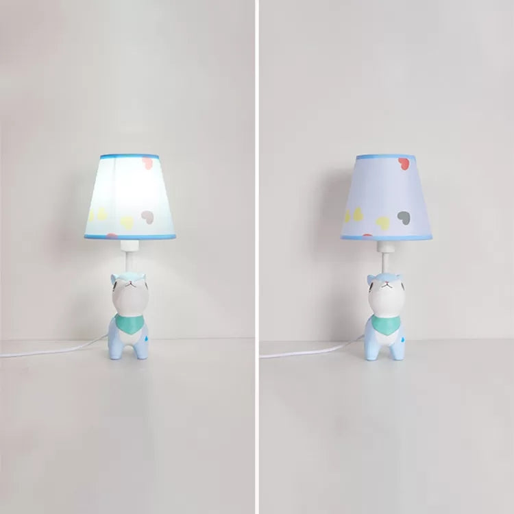 Cartoon Animal Desk Light Resin LED Reading Light with Tapered Shade for Child Bedroom Clearhalo 'Lamps' 'Table Lamps' Lighting' 45045