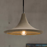 1 Head Pendant Lamp with Flared Shade Cement Vintage Style Restaurant Ceiling Pendant in Grey Clearhalo 'Ceiling Lights' 'Modern Pendants' 'Modern' 'Pendant Lights' 'Pendants' Lighting' 456444