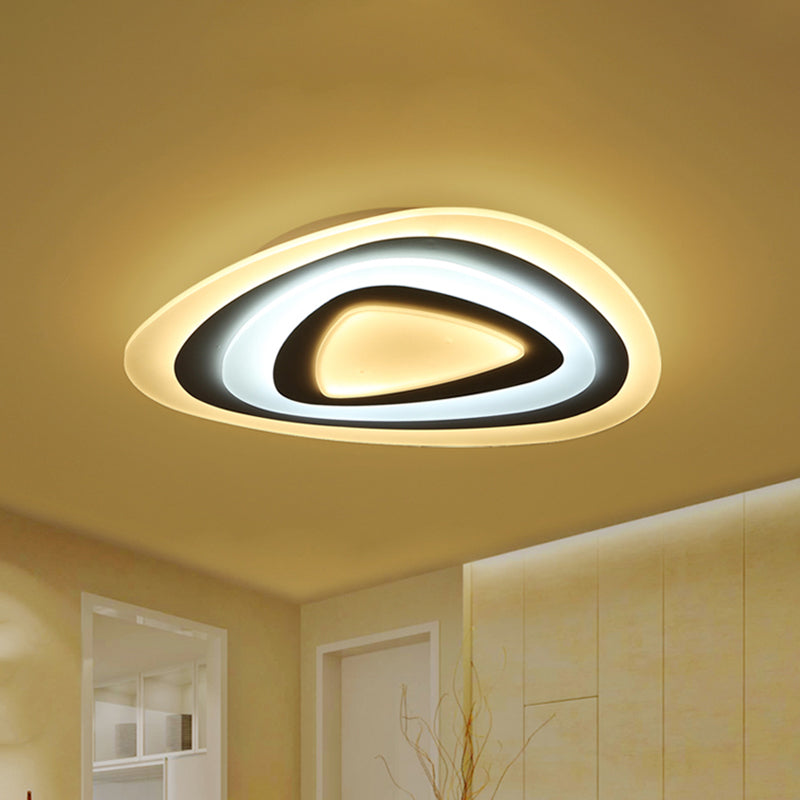 19.5"/23.5"/31.5" Wide LED Bedroom Flush Mount Lamp with Ultrathin Acrylic Shade White Ceiling Light in Warm/White Light Clearhalo 'Ceiling Lights' 'Close To Ceiling Lights' 'Close to ceiling' 'Flush mount' Lighting' 460154