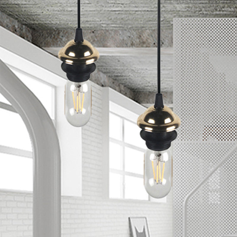 Industrial Mini Pendant Lighting with Bare Bulb 1 Light Metal Height Adjustable Hanging Lamp in Bronze/Brass Clearhalo 'Art Deco Pendants' 'Cast Iron' 'Ceiling Lights' 'Ceramic' 'Crystal' 'Industrial Pendants' 'Industrial' 'Metal' 'Middle Century Pendants' 'Pendant Lights' 'Pendants' 'Tiffany' Lighting' 460562