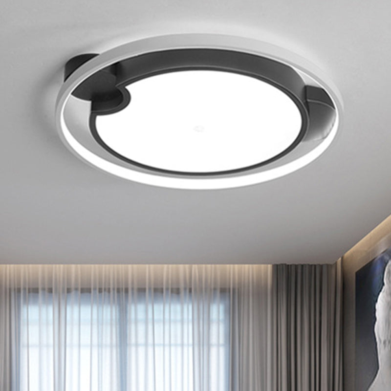 16"/19.5" Unique Bedroom Lighting Fixture, Contemporary 1 Head Round/Square Ceiling Light Fixture for Bedroom Clearhalo 'Ceiling Lights' 'Close To Ceiling Lights' 'Close to ceiling' 'Flush mount' Lighting' 460595