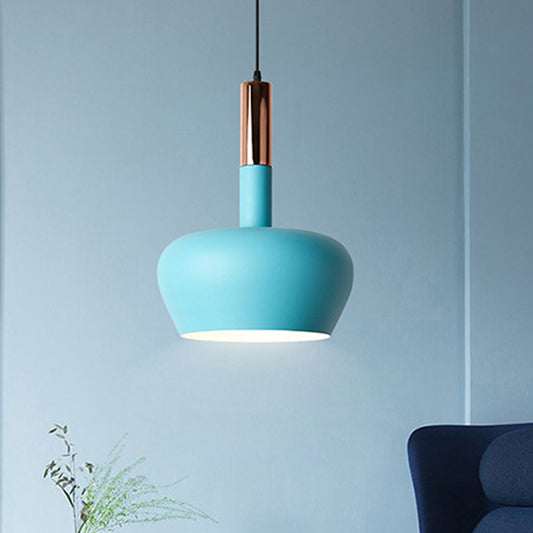 Wine Glass Metal Hanging Pendant Light Modernism 1 Light Blue/Pink/Yellow Suspension Pendant Clearhalo 'Ceiling Lights' 'Modern Pendants' 'Modern' 'Pendant Lights' 'Pendants' Lighting' 460618