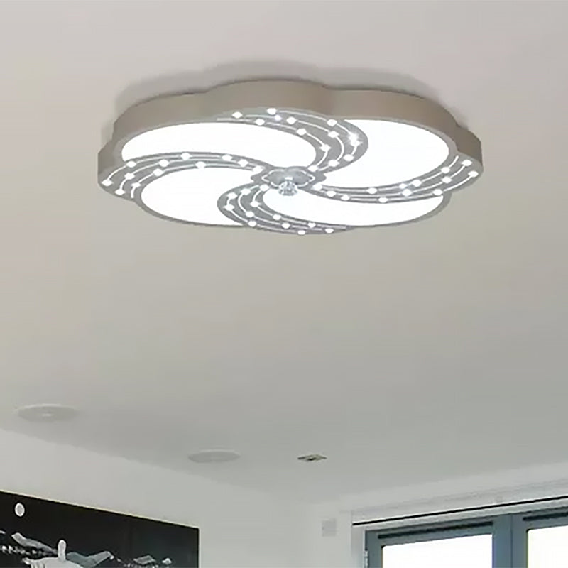 18"/19.5"/31.5" Swirl Flushmount Lights Modern White Acrylic Creative Flush Mount Light in Warm/White for Bedroom White White Clearhalo 'Ceiling Lights' 'Close To Ceiling Lights' 'Close to ceiling' 'Flush mount' Lighting' 460622