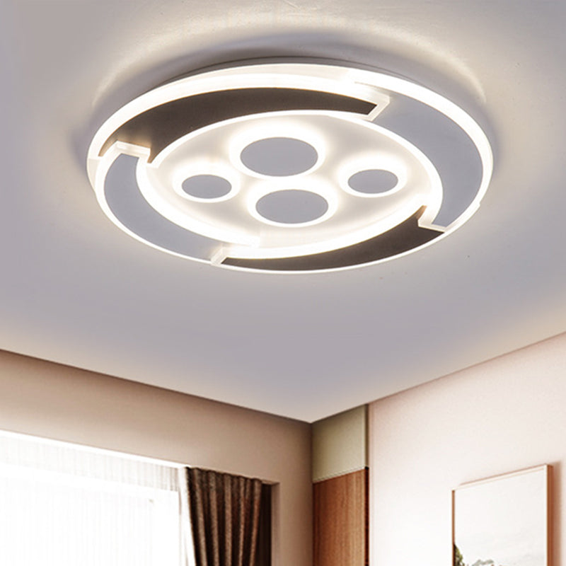 Modern Round Ceiling Lights Acrylic Unique White Ceiling Light Fixtures in Warm/White/Natural Clearhalo 'Ceiling Lights' 'Close To Ceiling Lights' 'Close to ceiling' 'Flush mount' Lighting' 460632