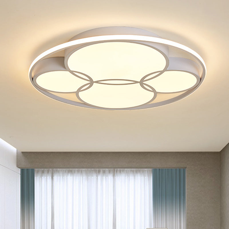 Led Circular Flush Mount Ceiling Light Contemporary Metal Flush Light with Frosted Diffuser Clearhalo 'Ceiling Lights' 'Close To Ceiling Lights' 'Close to ceiling' 'Flush mount' Lighting' 460638