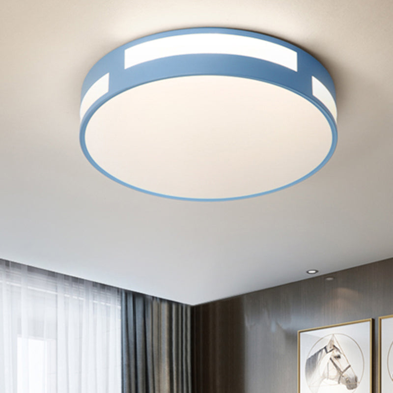 Round Flush Ceiling Light Modern Nordic Acrylic Shade LED Flushmount Light in Blue/Green/Pink/Yellow Clearhalo 'Ceiling Lights' 'Close To Ceiling Lights' 'Close to ceiling' 'Flush mount' Lighting' 460648