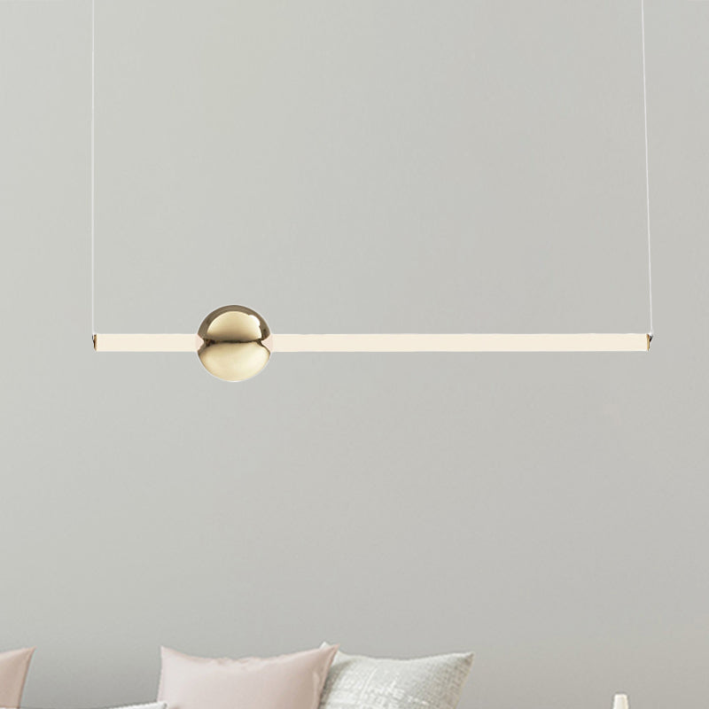 Tube White/Gold Glass Chandelier Lamp Modernist 1 Lights Gold/White Led Ceiling Pendant Light with Horizontal/Vertical Design White Horizontal Clearhalo 'Ceiling Lights' 'Chandeliers' 'Modern Chandeliers' 'Modern' Lighting' 464854