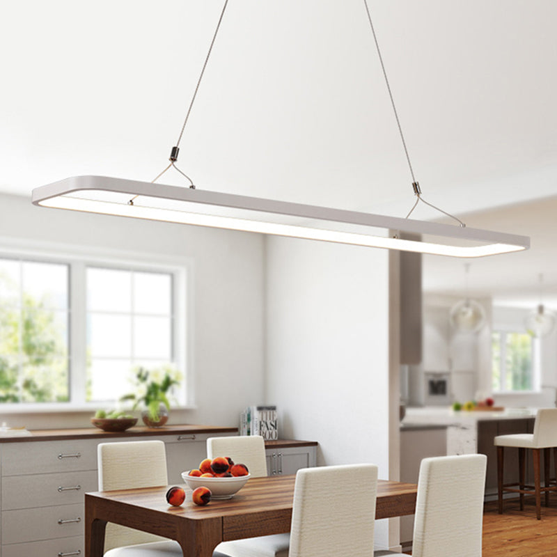 Linear Kitchen Suspension Pendant Acrylic 39"/47" Wide LED Simple Ceiling Light over Island in Warm/White Light Clearhalo 'Ceiling Lights' 'Modern Pendants' 'Modern' 'Pendant Lights' 'Pendants' Lighting' 465459