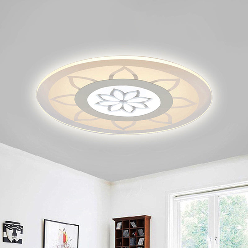 Blossom Acrylic Flushmount Contemporary LED White Ceiling Flush Lamp in Warm/White, 8"/16.5"20.5" Wide Clearhalo 'Ceiling Lights' 'Close To Ceiling Lights' 'Close to ceiling' 'Flush mount' Lighting' 465632