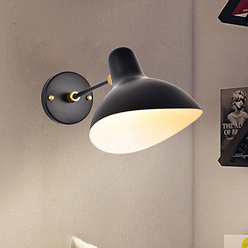 Modernist Style Duckbill Sconce Lighting Metallic 1 Light Living Room Wall Mounted Lamp in Black/Grey Clearhalo 'Cast Iron' 'Glass' 'Industrial' 'Modern wall lights' 'Modern' 'Tiffany' 'Traditional wall lights' 'Wall Lamps & Sconces' 'Wall Lights' Lighting' 466132