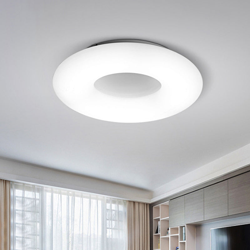 Contemporary Circle/Square Flush Ceiling Light Acrylic White LED Ceiling Lamp for Porch Bathroom Clearhalo 'Ceiling Lights' 'Close To Ceiling Lights' 'Close to ceiling' 'Flush mount' Lighting' 466702