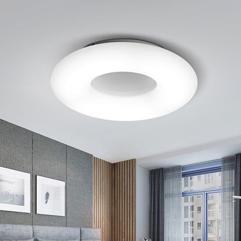Contemporary Circle/Square Flush Ceiling Light Acrylic White LED Ceiling Lamp for Porch Bathroom Clearhalo 'Ceiling Lights' 'Close To Ceiling Lights' 'Close to ceiling' 'Flush mount' Lighting' 466703