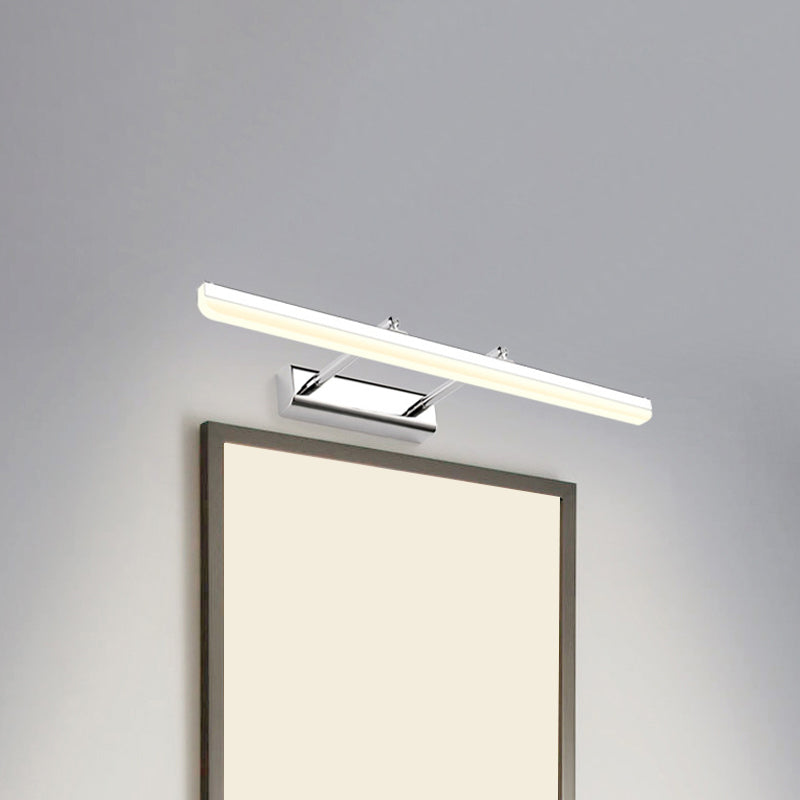 Acrylic Ultra-Thin Wall Sconce Contemporary Style 16"/19.5" Dia LED Vanity Lighting Fixture in Chrome, Warm/White Light Clearhalo 'Cast Iron' 'Glass' 'Industrial' 'Modern wall lights' 'Modern' 'Tiffany' 'Traditional wall lights' 'Vanity Lights' 'Wall Lights' Lighting' 467289