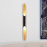 23.5"/27.5" Wide Pipe Wall Sconce Lamp Modern Metallic 1/2-Light Black Sconce Light Fixture for Living Room Clearhalo 'Cast Iron' 'Glass' 'Industrial' 'Modern wall lights' 'Modern' 'Tiffany' 'Traditional wall lights' 'Wall Lamps & Sconces' 'Wall Lights' Lighting' 467757