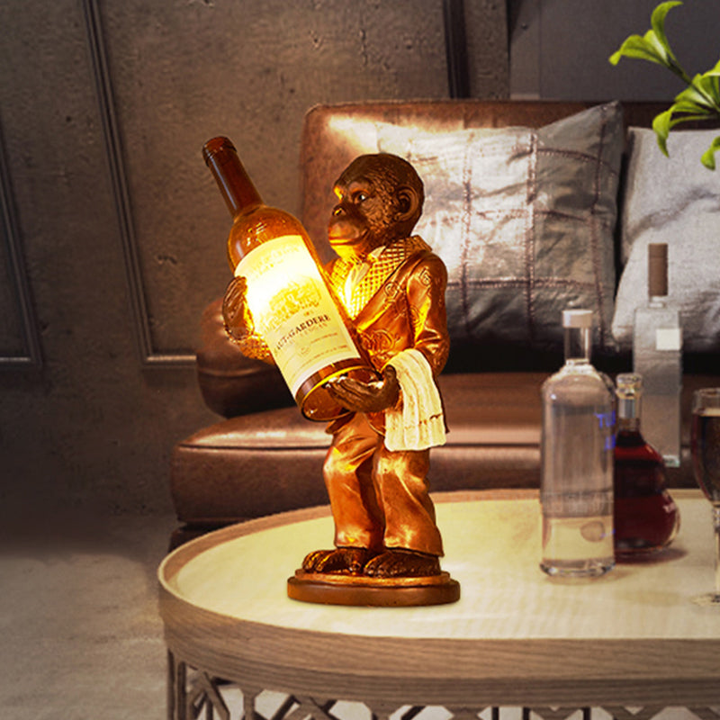 One-light Industrial Desk light Monkey Shape Table Lamp for Restaurant Cafe Children Bedroom Clearhalo 'Lamps' 'Table Lamps' Lighting' 468654