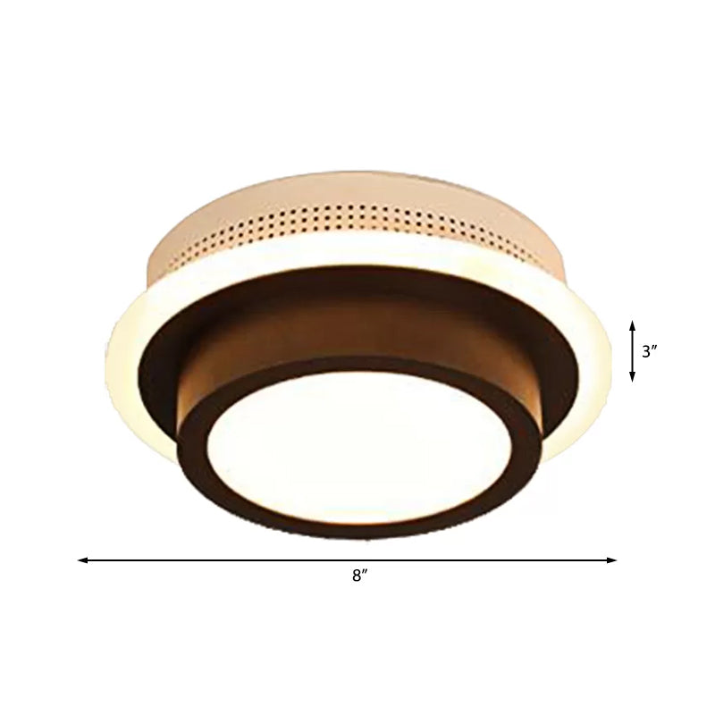 Acrylic Round/Square/Triangle Flush Ceiling Light Corridor Foyer Modern Style LED Ceiling Lamp in Black/White Clearhalo 'Ceiling Lights' 'Close To Ceiling Lights' 'Close to ceiling' 'Flush mount' Lighting' 468667