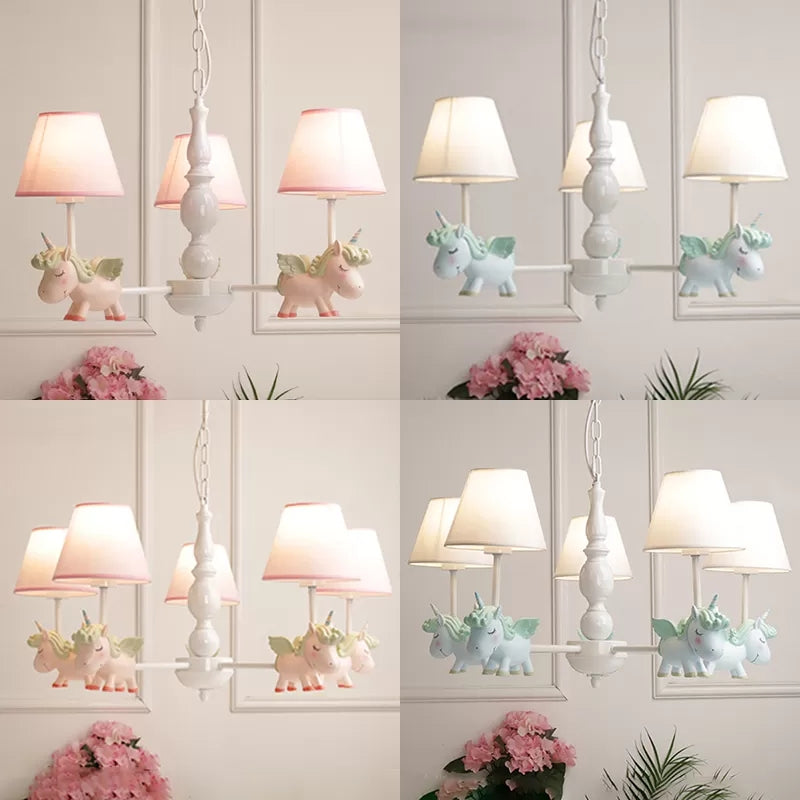Flying Unicorn Suspension Light Nordic Stylish Metal Hanging Light for Nursing Room Clearhalo 'Ceiling Lights' 'Chandeliers' Lighting' options 47929