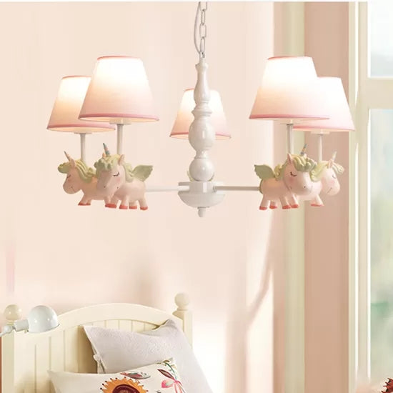 Flying Unicorn Suspension Light Nordic Stylish Metal Hanging Light for Nursing Room Clearhalo 'Ceiling Lights' 'Chandeliers' Lighting' options 47935