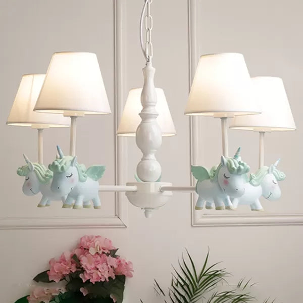 Flying Unicorn Suspension Light Nordic Stylish Metal Hanging Light for Nursing Room Clearhalo 'Ceiling Lights' 'Chandeliers' Lighting' options 47939