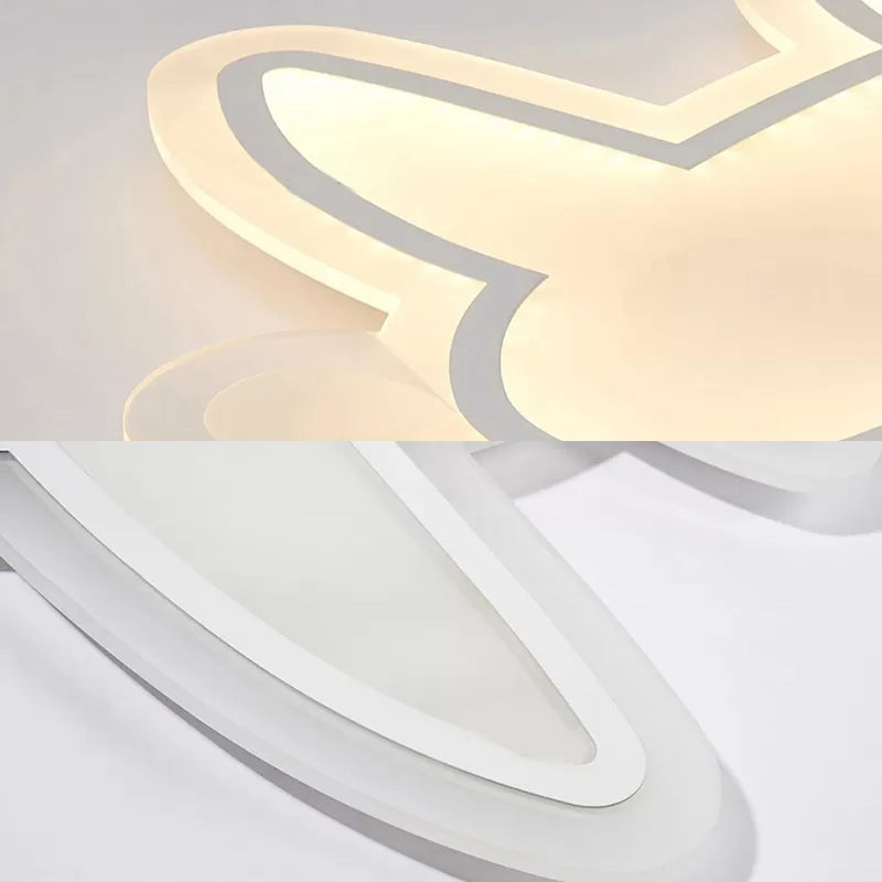 Propeller Plane Ceiling Mount Light Modern Acrylic LED Ceiling Lamp in White for Nursing Room Clearhalo 'Ceiling Lights' 'Close To Ceiling Lights' 'Close to ceiling' 'Flush mount' Lighting' 48941