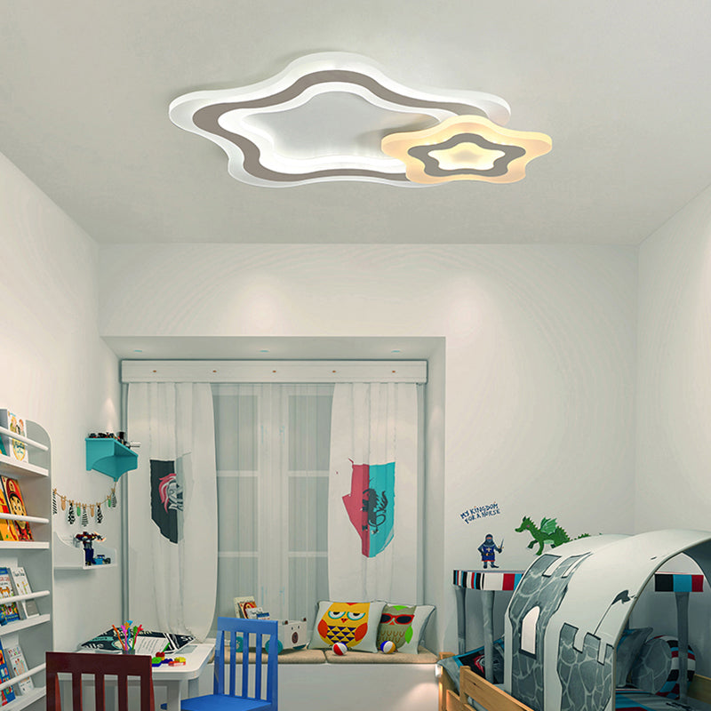 Slim Panel Living Room Ceiling Lamp Acrylic Contemporary LED Flush Ceiling Light in White Clearhalo 'Ceiling Lights' 'Close To Ceiling Lights' 'Close to ceiling' 'Flush mount' Lighting' 49036