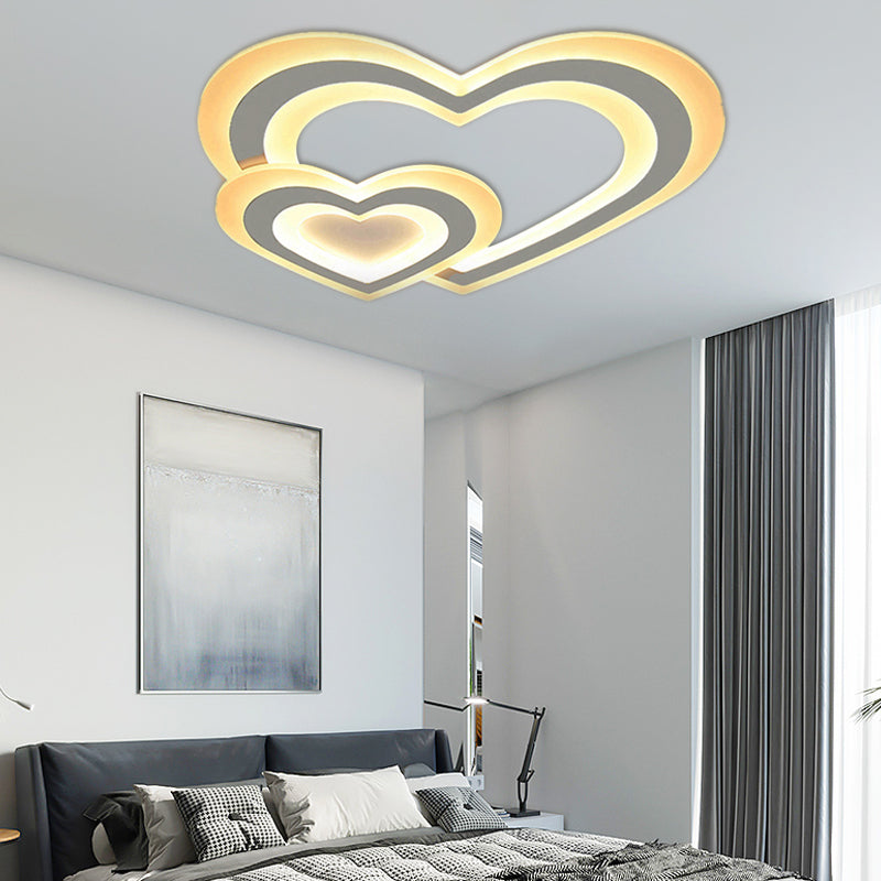 Slim Panel Living Room Ceiling Lamp Acrylic Contemporary LED Flush Ceiling Light in White White D Clearhalo 'Ceiling Lights' 'Close To Ceiling Lights' 'Close to ceiling' 'Flush mount' Lighting' 49046