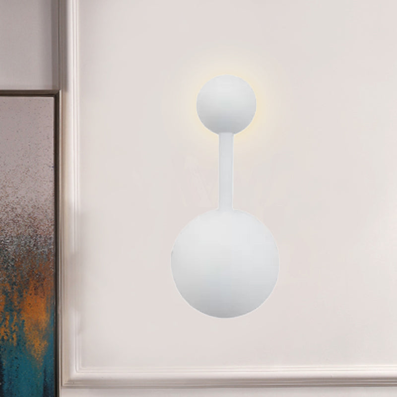 1/2 Lights Bedroom Wall Sconce with Molecular Acrylic Shade White Reading Wall Lamp in Warm/White Light 1.0 White Clearhalo 'Modern wall lights' 'Modern' 'Wall Lamps & Sconces' 'Wall Lights' Lighting' 494084