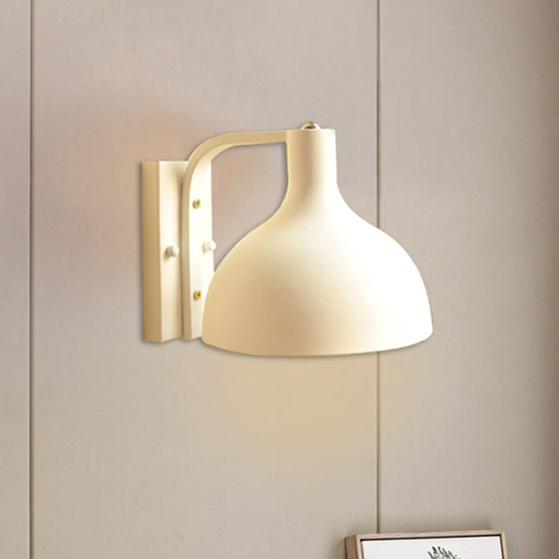 Contemporary Domed Wall Light Metal Single Light Sconce Lamp for Front Door Hallway Clearhalo 'Cast Iron' 'Glass' 'Industrial' 'Modern wall lights' 'Modern' 'Tiffany' 'Traditional wall lights' 'Wall Lamps & Sconces' 'Wall Lights' Lighting' 494179