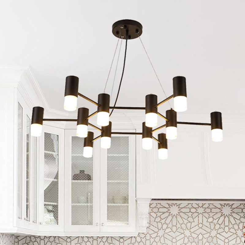 Modern Black Finish Hanging Light Honeycomb Metal Chandelier for Restaurant Cottage Clearhalo 'Ceiling Lights' 'Chandeliers' 'Modern Chandeliers' 'Modern' Lighting' 494339